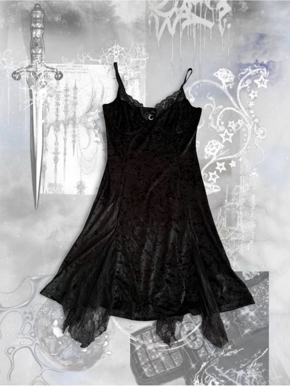 Black Lace-Trim Slip Dress - Women Intimates